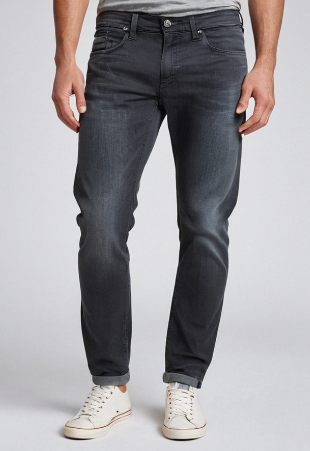 Diesel Men's Charcoal Slim-Fit Jeans – Modern Edge in Dark Grey