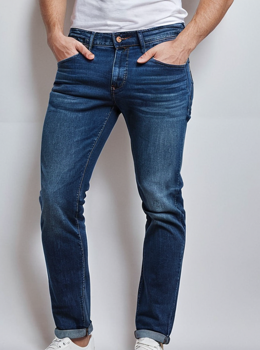 Classic Indigo Slim-Fit Denim Jeans